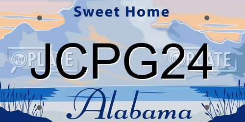 JCPG24 Alabama License Plate