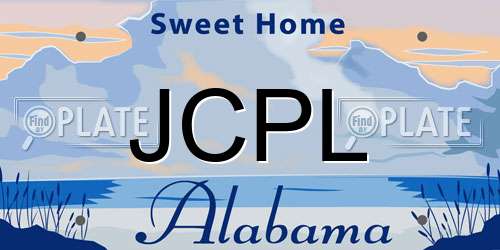 JCPL Alabama License Plate