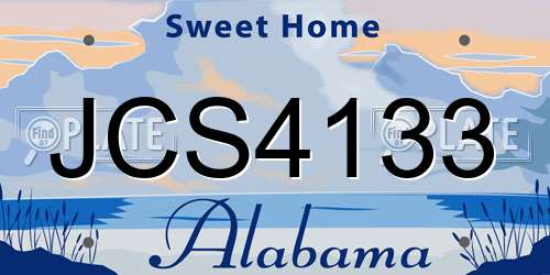 JCS4133 Alabama License Plate
