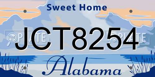 JCT8254 Alabama License Plate