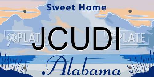 JCUDI Alabama License Plate
