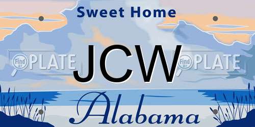 JCW Alabama License Plate