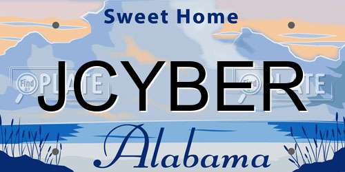 JCYBER Alabama License Plate