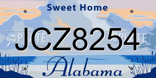JCZ8254 Alabama License Plate