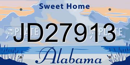 JD27913 Alabama License Plate