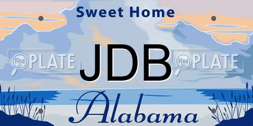 JDB Alabama License Plate