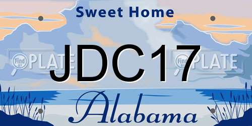 JDC17 Alabama License Plate
