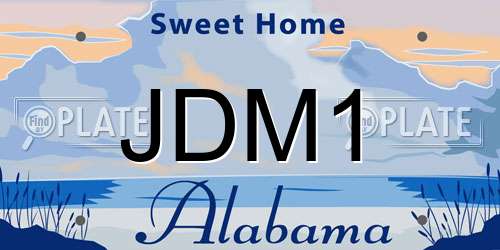 JDM1 Alabama License Plate