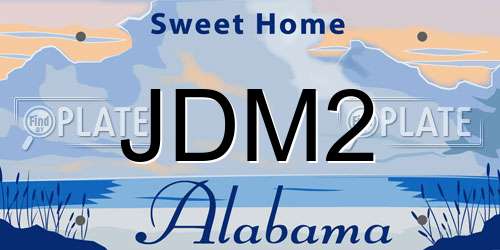 JDM2 Alabama License Plate
