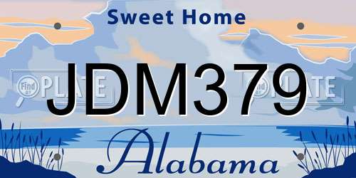 JDM379 Alabama License Plate