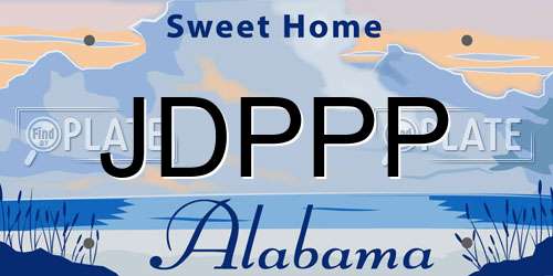 JDPPP Alabama License Plate