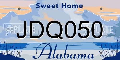 JDQ050 Alabama License Plate