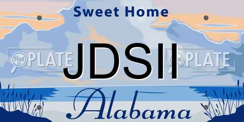 JDSII Alabama License Plate