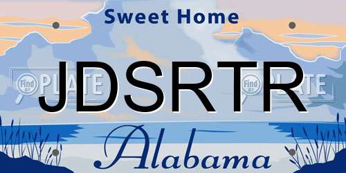 JDSRTR Alabama License Plate