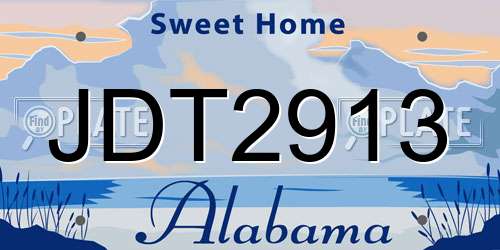 JDT2913 Alabama License Plate