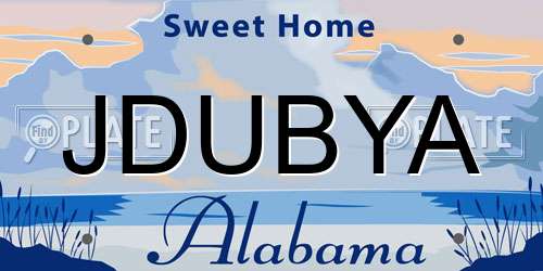 JDUBYA Alabama License Plate