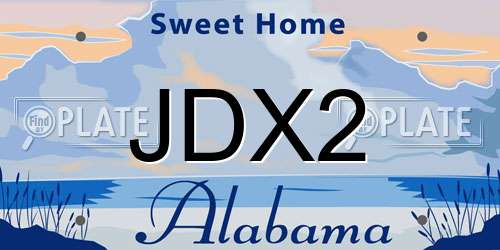 JDX2 Alabama License Plate