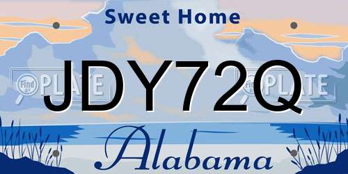JDY72Q Alabama License Plate