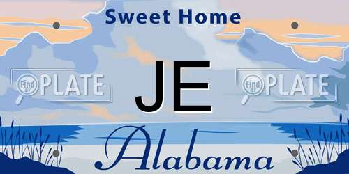 JE Alabama License Plate