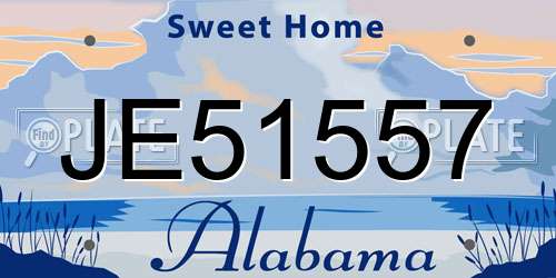 JE51557 Alabama License Plate