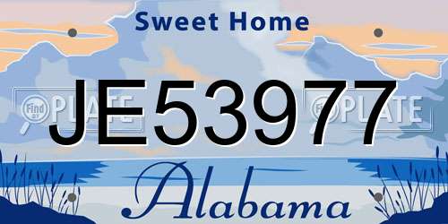 JE53977 Alabama License Plate