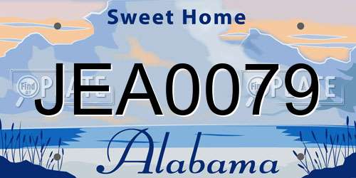 JEA0079 Alabama License Plate