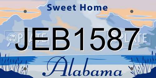 JEB1587 Alabama License Plate