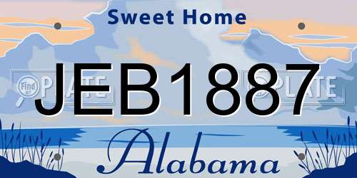 JEB1887 Alabama License Plate