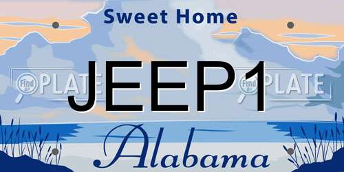 JEEP1 Alabama License Plate