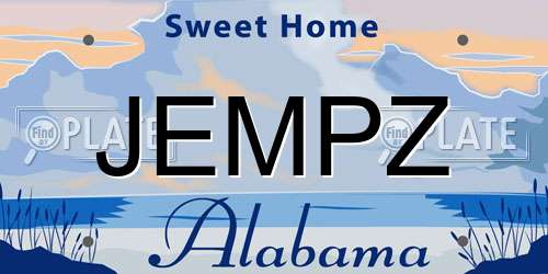JEMPZ Alabama License Plate