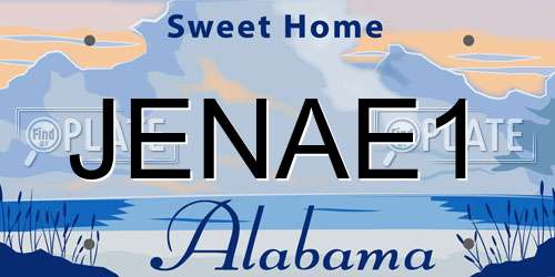 JENAE1 Alabama License Plate
