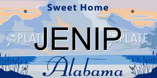JENIP Alabama License Plate