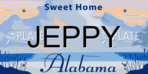 JEPPY Alabama License Plate