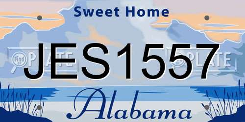JES1557 Alabama License Plate