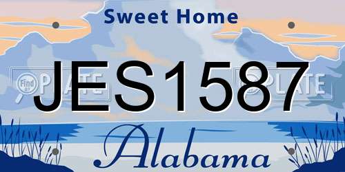 JES1587 Alabama License Plate