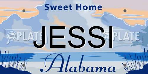 JESSI Alabama License Plate