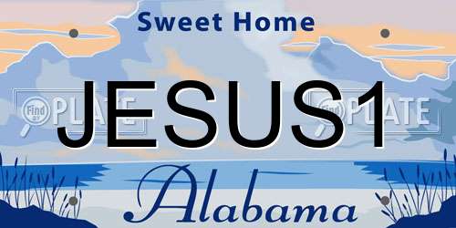 JESUS1 Alabama License Plate