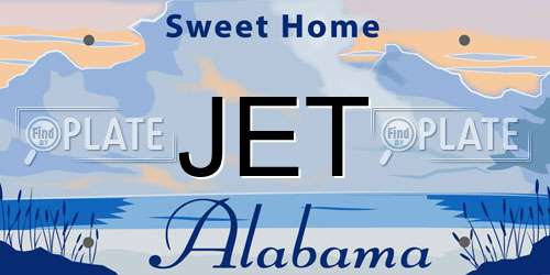 JET Alabama License Plate