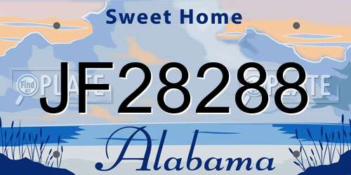 JF28288 Alabama License Plate