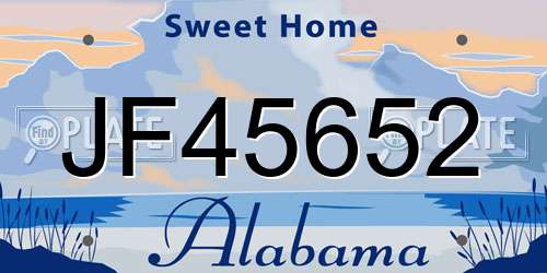 JF45652 Alabama License Plate