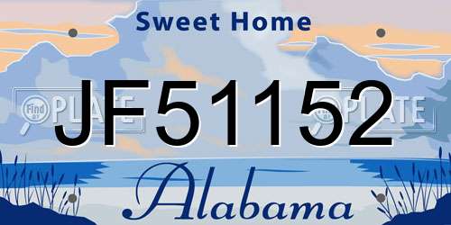 JF51152 Alabama License Plate