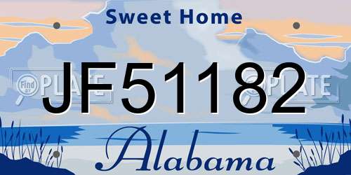 JF51182 Alabama License Plate