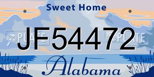 JF54472 Alabama License Plate