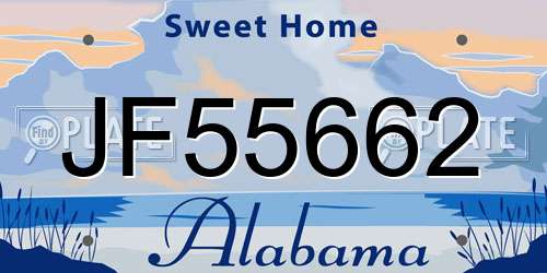 JF55662 Alabama License Plate