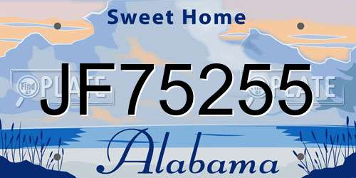 JF75255 Alabama License Plate