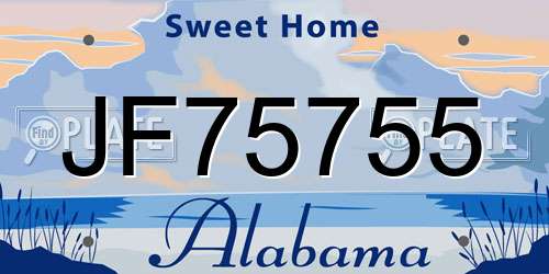 JF75755 Alabama License Plate