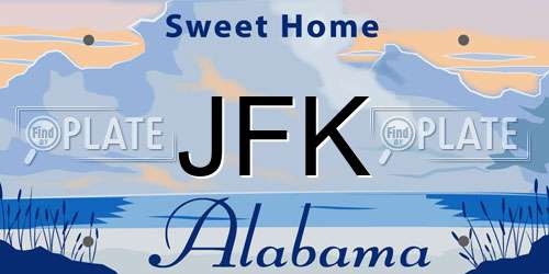 JFK Alabama License Plate
