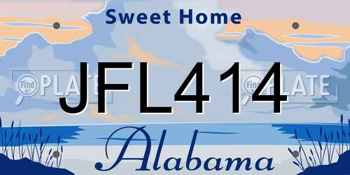 JFL414 Alabama License Plate