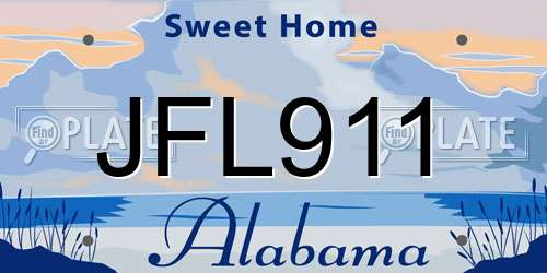 JFL911 Alabama License Plate
