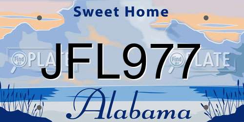 JFL977 Alabama License Plate